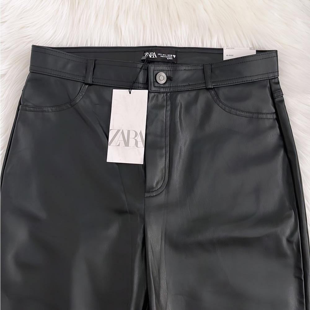 •HP• Zara High Waisted Faux Leather Leggings - Picture 2 of 11